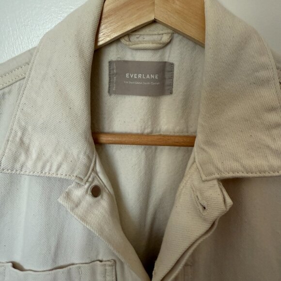 Cream Everlane Shortsleeve coverall jumpsuit - Picture 2 of 3